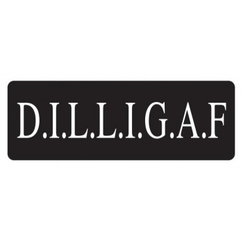 Helmet Sticker 'D.I.L.L.I.G.A.F.?' 