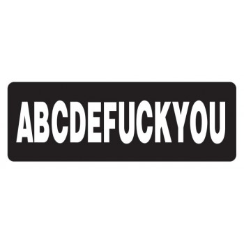 Helmet Sticker 'ABCDEFUCKYOU'