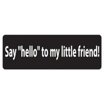 Helmet Sticker 'SAY HELLO TO MY LITTLE FRIEND' 