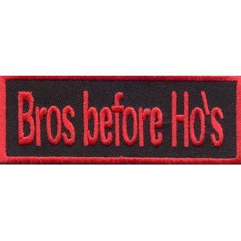 Biker Patch 'BROS BEFORE HOS' 