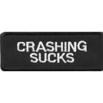 Biker Patch 'CRASHING SUCKS' 