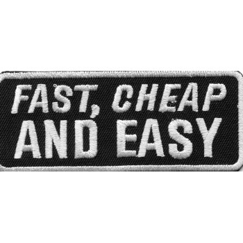 Biker Patch 'FAST, CHEAP AND EASY' 