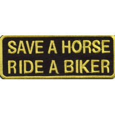 Biker Patch 'SAVE A HORSE RIDE A BIKER' 