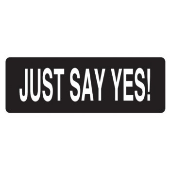Helmet Sticker 'JUST SAY YES!' 