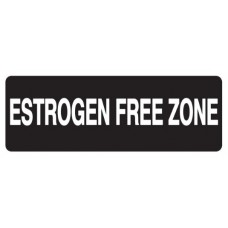 Helmet Sticker 'ESTROGEN FREE ZONE' 