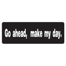 Helmet Sticker 'GO AHEAD, MAKE MY DAY' 