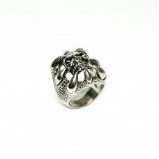 Stainless Steel Ring Skull With Claws