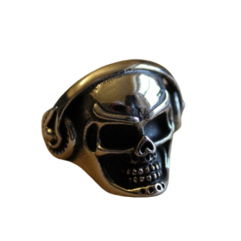Stainless Steel Ring Skull With Headphones